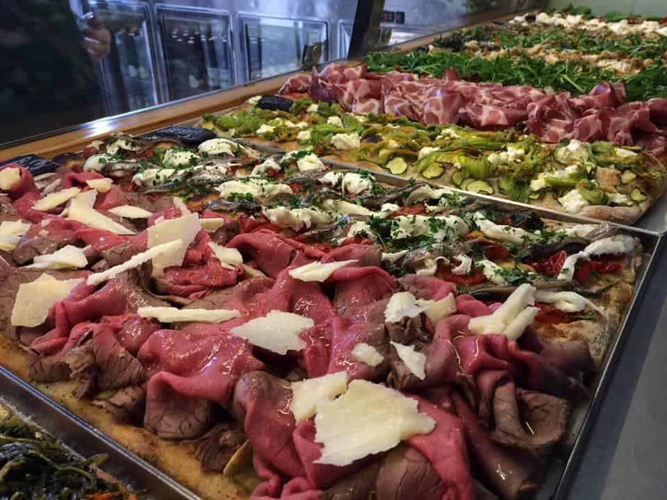 delicious pizza al taglio in rome italy from the pizzeria pizzarium
