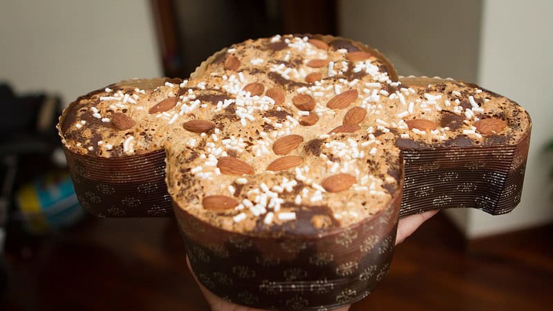 Example of an Easter food in Italy COLOMBA DI PASQUA